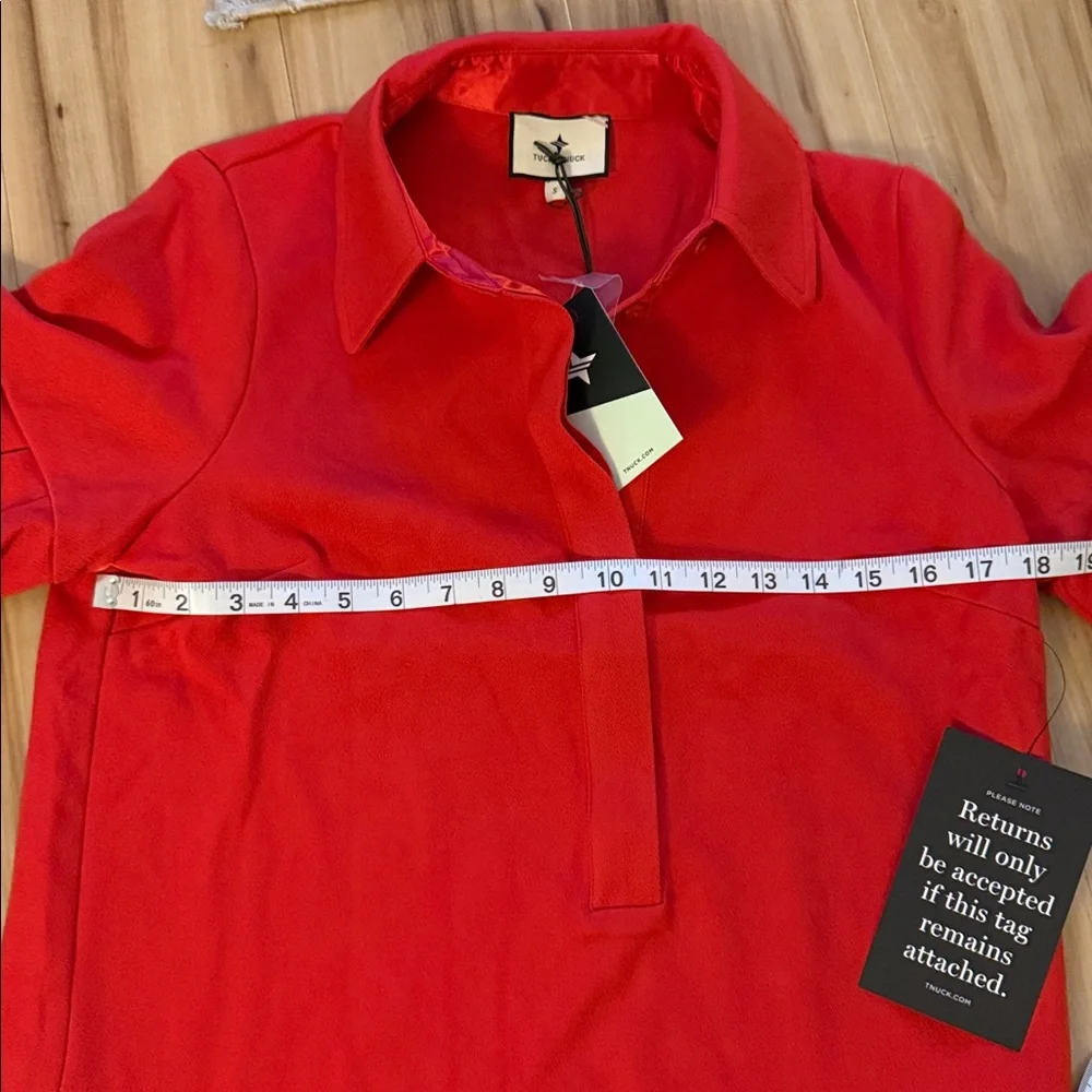 NWT Tuckernuck Red Crepe Massey Dress - Picture 4 of 6